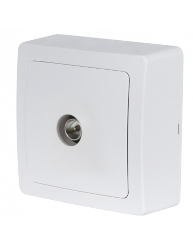 DEBFLEX 746811 Bloc prise TV blanc