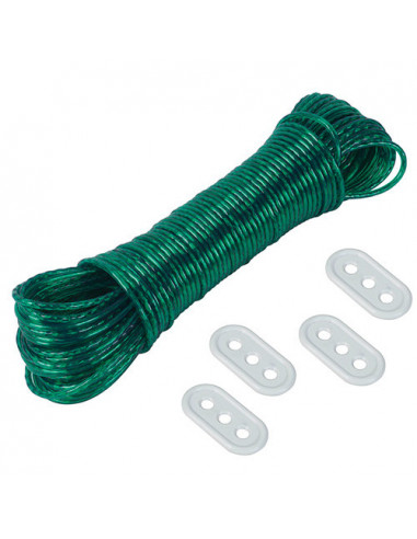 RIBIMEX PRIEC404 Corde à linge 40 M + 4 tendeurs