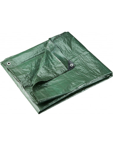 BACHE Bâche de protection vert 120 g/m² 5 x 6 m