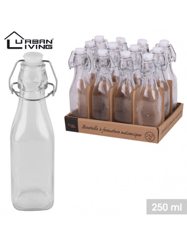 FORNORD 34213 Mini-bouteille en verre + bouchon - 250mL