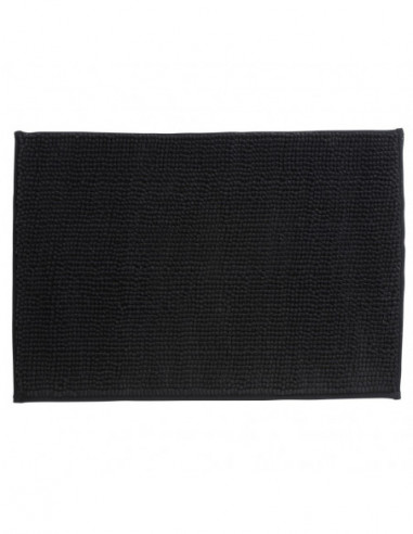 DIFFUSION 503471 Tapis de salle de bain chenille noir - Dim. 45 x 65 cm, coton