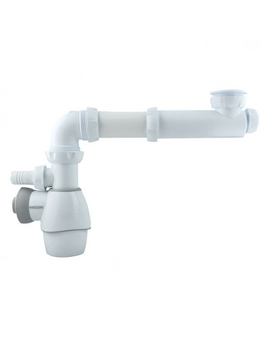 WIRQUIN 30720242 TOUT EN UN Siphon déporté pour lavabo et l'évier 1 bac - Ø40 mm