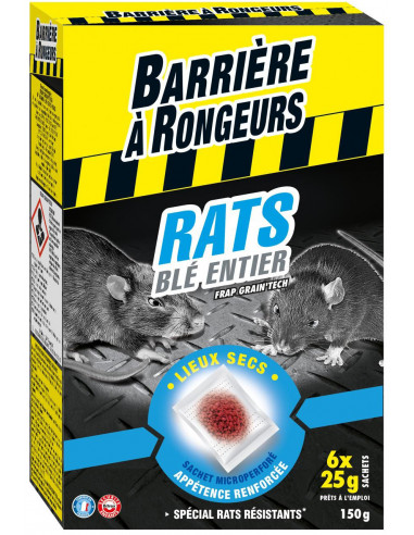 BARRIÈRE À RONGEURS Rats Blé Entier Appât 150 g