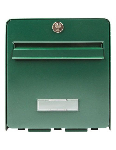 BURG WACHTER Boîte aux lettres normalisée vert 1 porte - H.31 x 28 x 36,5 cm