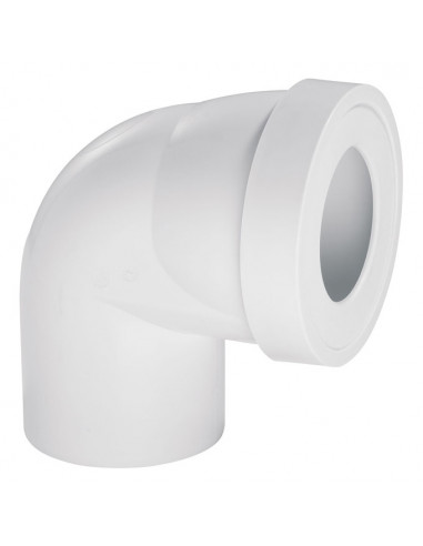 WIRQUIN 71020101 Pipe WC courte, coudée mâle - Ø 100 mm