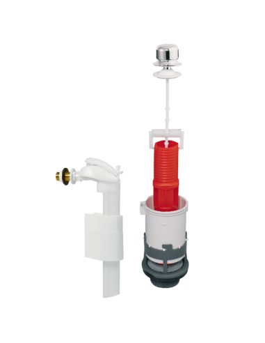 WIRQUIN Mécanisme de WC double chasse à commande à câble + robinet flotteur  latéral MW² +