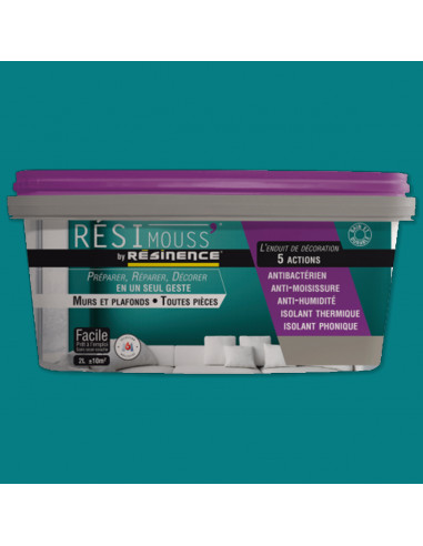 RESINENCE - Résimouss Enduit de décoration 5 actions - 2L, col vert