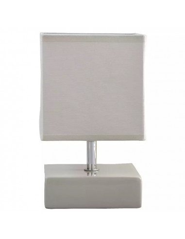 DIFFUSION 378527 Lampe carrée beige - 13 x 13 x H.22 cm