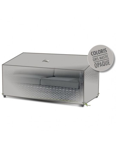 JARDILINE CLC04 Housse de protection pour canapé 2 places gris mastic opaque - 145 x 85 x H.75 cm