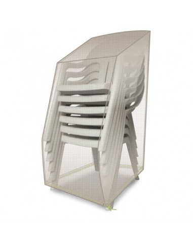 JARDILINE COC01 Housse de protection pour chaises empilables gris mastic opaque - 66 x 66 x H.110 cm