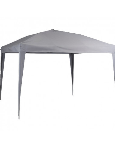 DIFFUSION 545088 Tonnelle carrée EASY ouverture télescopique grise - 8,8 m², 297 x 297 x H.270 cm