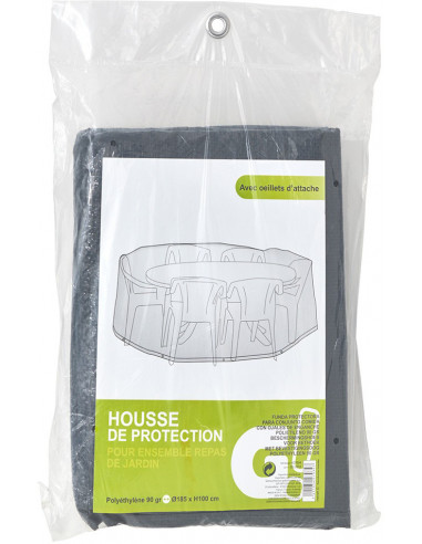 DIFFUSION 427034 Housse de protection ronde pour salon de jardin - Ø185 x H.100 cm