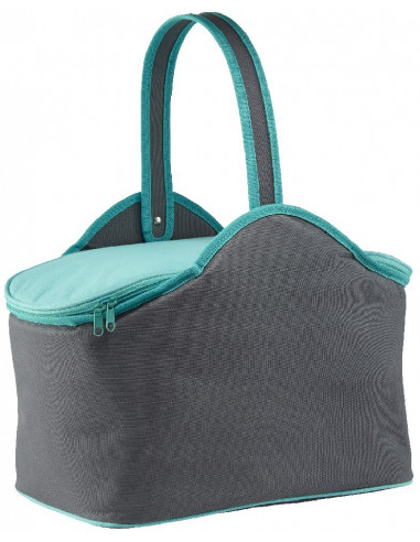 DIFFUSION 513691 Panier pique-nique glacière fraîcheur bleu/gris - 37,5 x 23,5 x H.30 cm