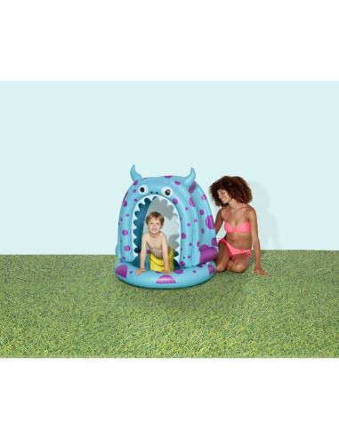 DIFFUSION 559199 Piscinette avec ombrelle monstre - 103 x 103 x H.92 cm