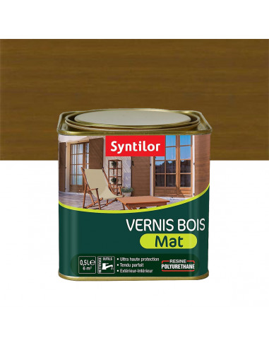 SYNTILOR Vernis BOIS chêne foncé mat - 0,5L