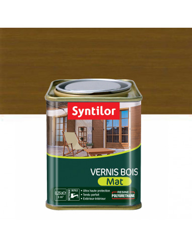 SYNTILOR Vernis BOIS chêne foncé mat - 0,25L