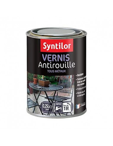 SYNTILOR Vernis antirouille tous métaux brillant - 0,25L