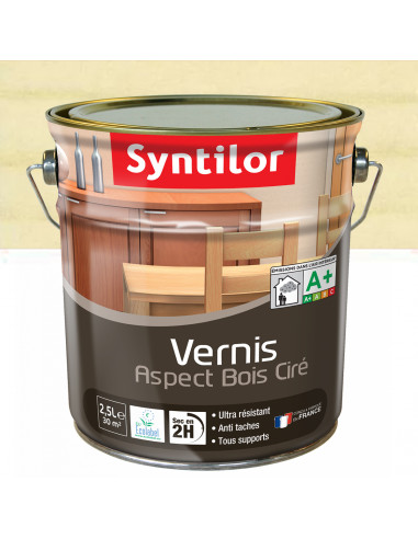 SYNTILOR Vernis aspect bois ciré aqua incolore - 2,5L