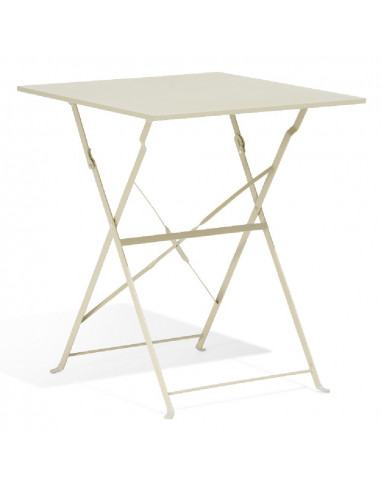 DIFFUSION 558427 Table de jardin carrée BOSTON taupe - 60 x 60 x H.70 cm