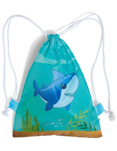 DIFFUSION 558394 8 moules de plage + sac de rangement requin