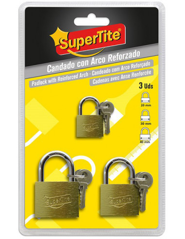 SUPERTITE 7223 Cadenas avec anse renforcée - 20 + 30 + 40 mm