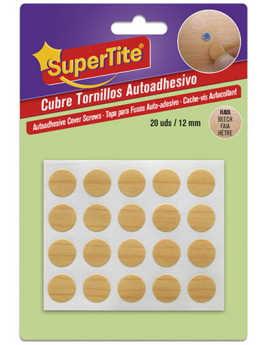 SUPERTITE 8081 Cache-vis hêtre - 20 pcs, 12 mm