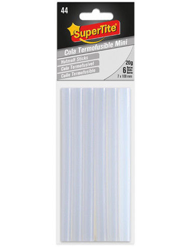 SUPERTITE 2444 Mini-bâtons de colle thermofusible - 20 g, Ø7 mm x 10 cm