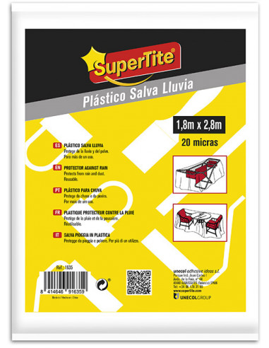 SUPERTITE 1635 Plastique protecteur contre la pluie - 1,8 x 2,8 m