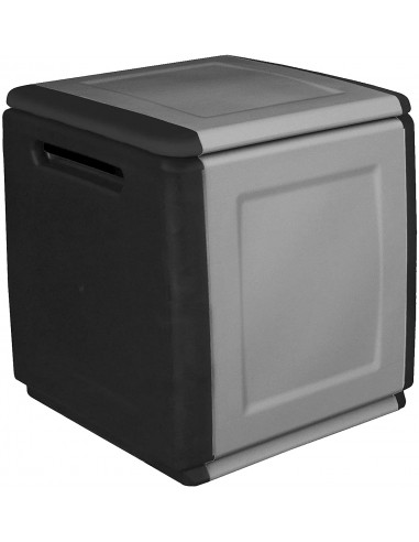 ARTPLAST CB1/N Malle CUBE gri/noir - 54 x 53 x H.57 cm