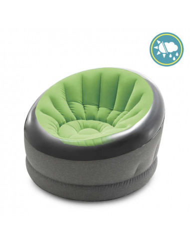 INTEX 66581NP Fauteuil gonflable Jazzy vert - L.1,12 x l.1,09 x H.0,69 cm