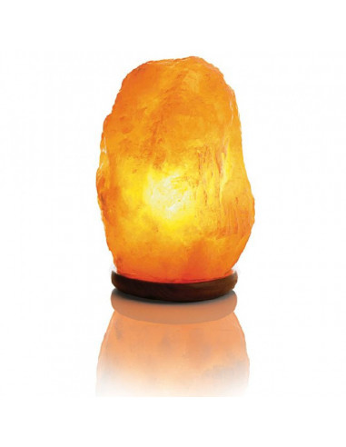 DIFFUSION 536755 Lampe pierre de sel de l'Himalaya Mességué orange - Ø13 x H.24 cm