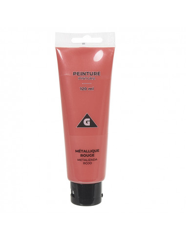 DIFFUSION 544717 Peinture Tempera Rouge Métallisé - 120 mL