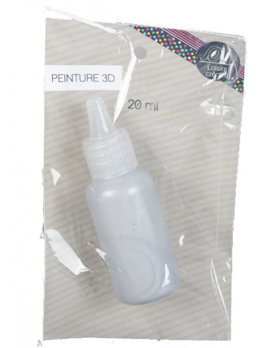 DIFFUSION 534458 Peinture 3D acrylique Argentée - 20 mL