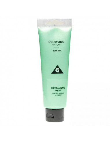 DIFFUSION 544722 Peinture Tempera vert métallisé - 120 mL