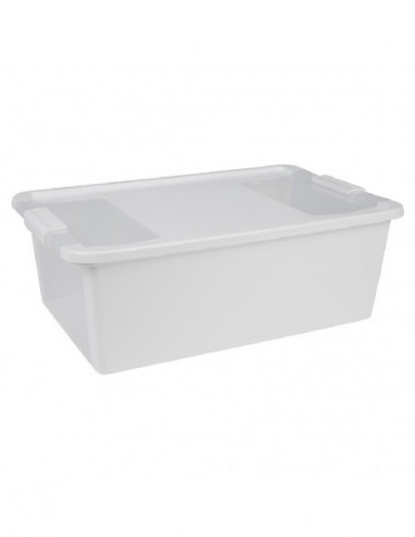 DIFFUSION 395925 Boîte de rangement blanc - 26 L, 55 x 35 x H.19 cm