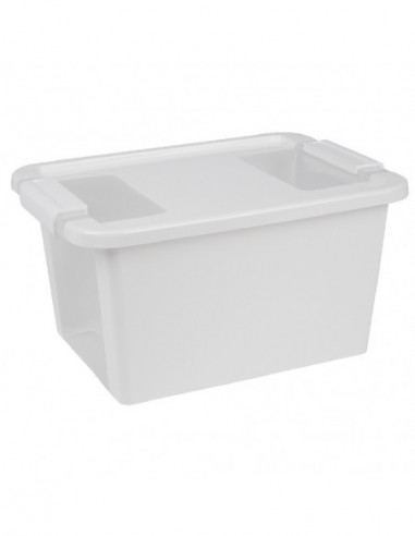 DIFFUSION 395922 Boîte de rangement blanc - 11 L, 36,5 x 26 x H.19 cm