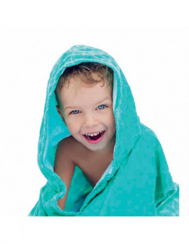 DIFFUSION 547474 Serviette poncho à capuche bleu enfant - 50 x 115 cm