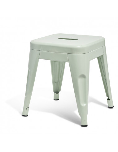 DIFFUSION 570118 Tabouret carré empilable en métal - 25 x 25 x H.30 cm