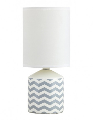 RABALUX 4397 Lampe de chevet SOPHIE textile blanc - E14 40W, Ø130 x H.300 mm