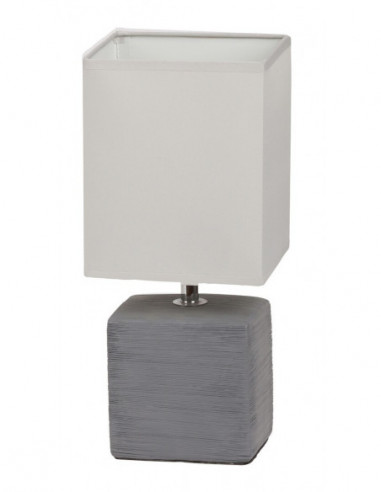 RABALUX 4458 Lampe de chevet ORLANDO textile gris - E14 40W, 135 x H.300 cm