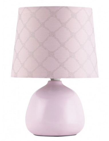 RABALUX 4384 Lampe de chevet ELLIE textile rose - E14 1x MAX 40W