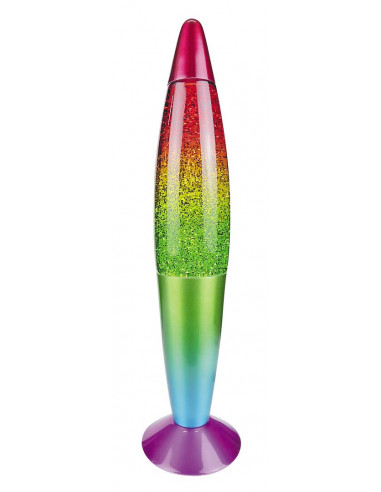 RABALUX 7008 Lampe design GLITTER RAINBOW verre multicolore - E14 1x MAX G45 15W