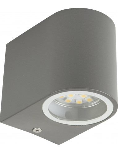 SMARTWARES 10.010.52 Applique murale en aluminium Gris 230V - 8 x 6,6 x H.9,5 cm