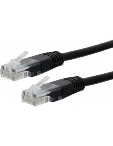 KYOSTAR 913003 Cordon Ethernet RJ45 mâle/mâle Cat5e UTP noir - 3 m