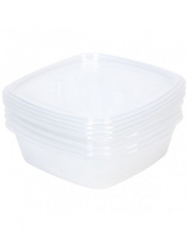 DIFFUSION 256737 Boîte alimentaire (x3) - 17.5 x 16.5 x 6 cm, plastique