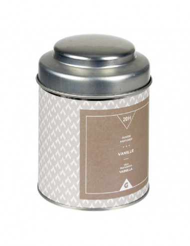 DIFFUSION 572943 Bougie parfumée dans pot en métal senteur vanille