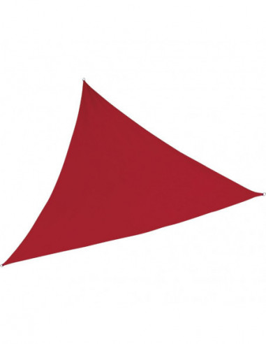 DIFFUSION 576079 Voile d'ombrage Delta triangulaire rouge - 300 x 300 cm