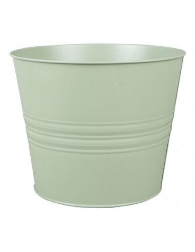 DIFFUSION 578125 Pot en métal vert grand modèle - Ø21 x H.17 cm, Fer