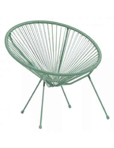 DIFFUSION 577025 Fauteuil design Urban métal vert - 85 x 83 x H.85 cm