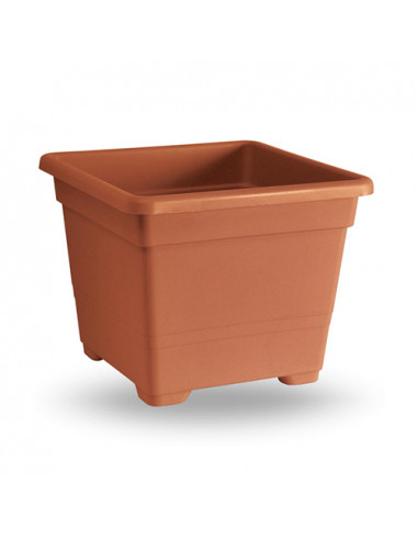 VECA Pot carré terracotta - 18 x 18 x 14 cm